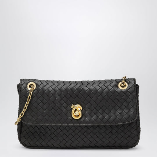 Madison Intrecciato Lambskin Shoulder Bag In Espresso