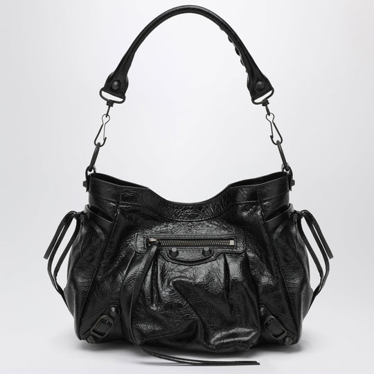Small Le City Bucket Bag In Lambskin Black