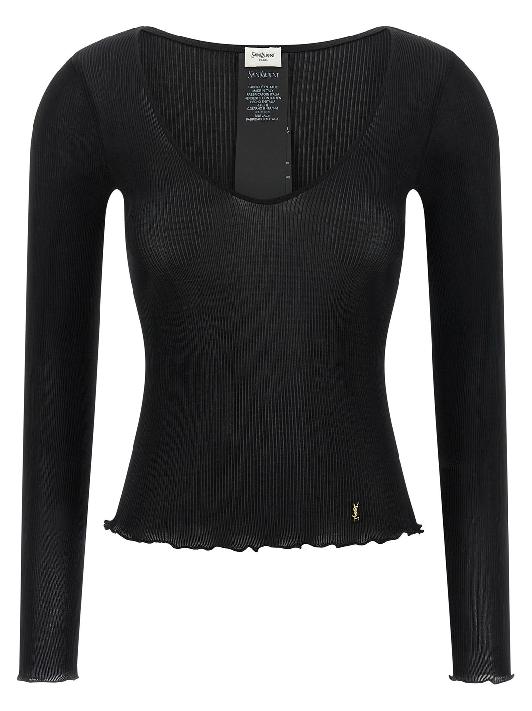 Saint Laurent Cassandre Tops - Black | 312c0a938ee2aa9e73cde34f4acdd7c52ef5dee7