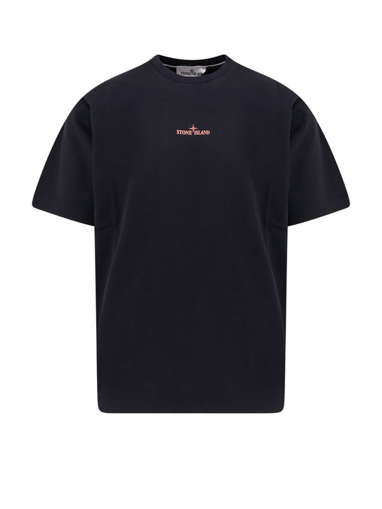 Cotton T-Shirt With Flocked Logo