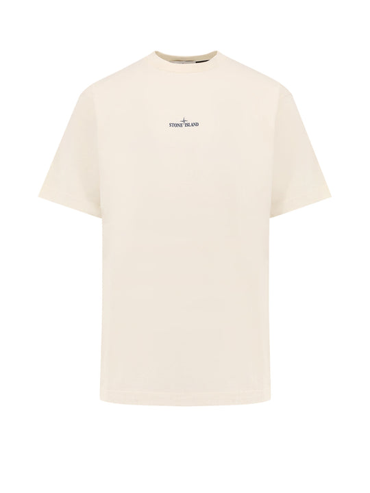 Cotton T-Shirt With Flocked Logo