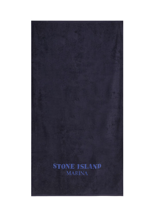 Terry Beach Towel With Stone Island Marina Print