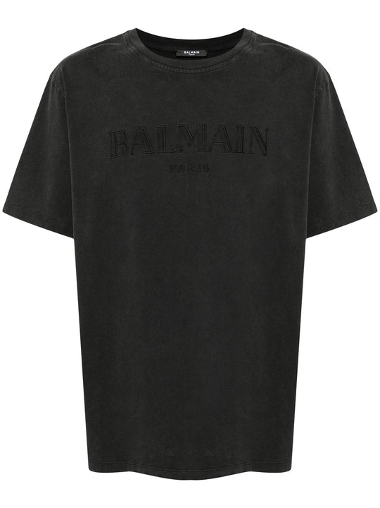 T-Shirt With Vintage Balmain Embroidery
