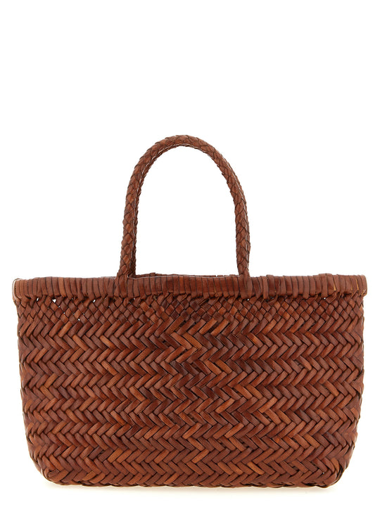 Flat Gora Hand Bags Brown