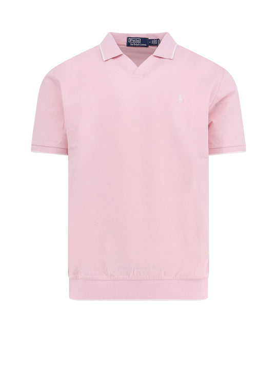 Cotton Polo Shirt With Logo Embroidery