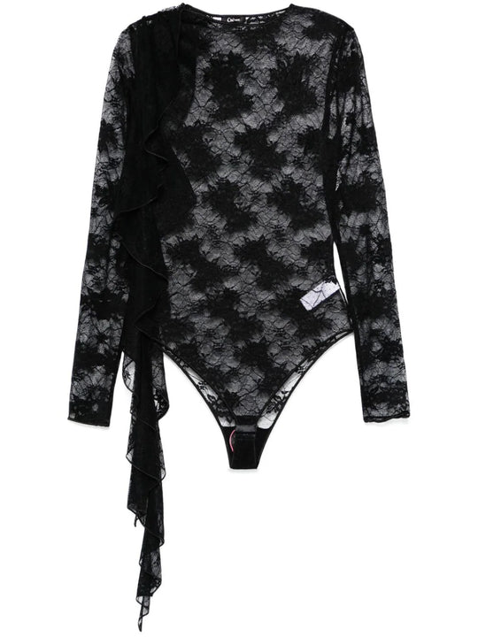 Lace Volant Sleeves Body