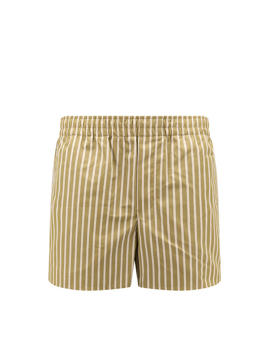 Striped Cotton Shorts