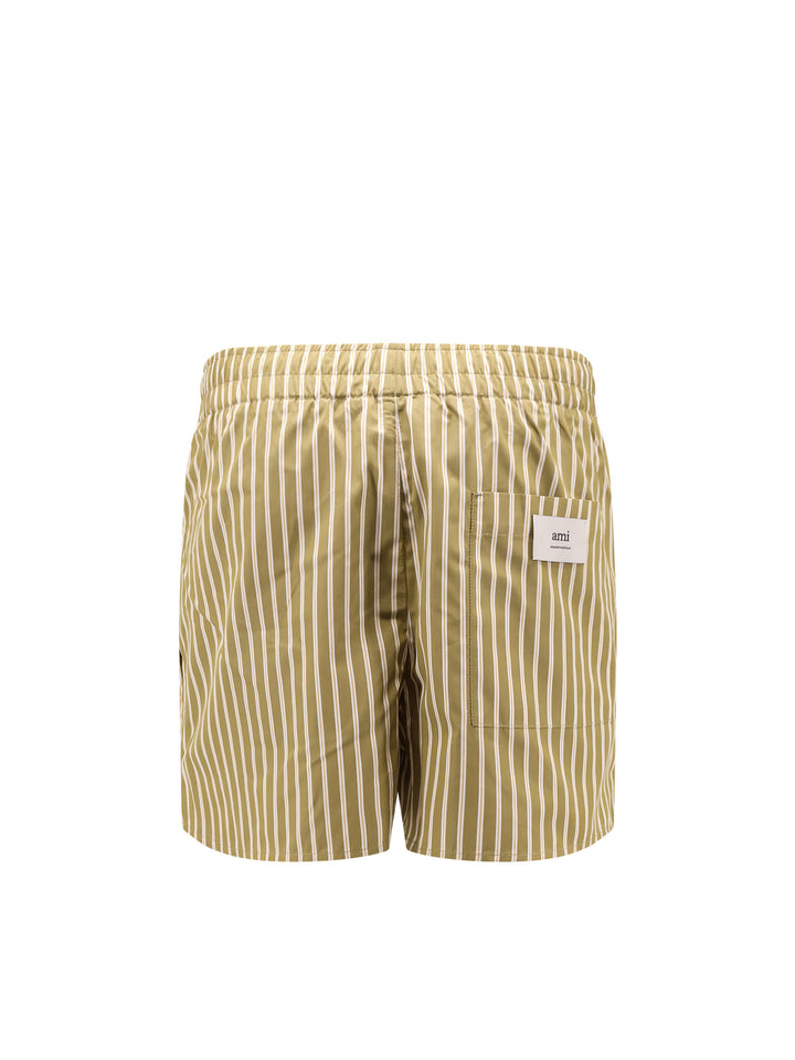 Ami Paris Shorts - Blue and green | 338846846d9a52cd4e141fb32d91b0ec148e5b09