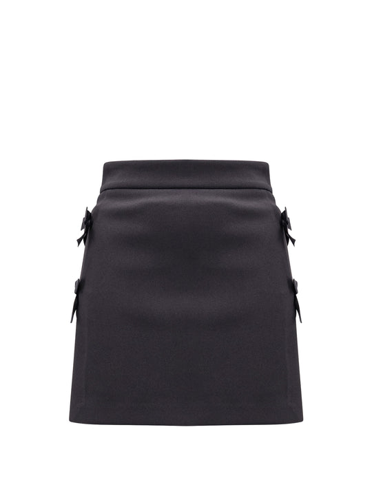 Crepe Shorts With Satin Bows