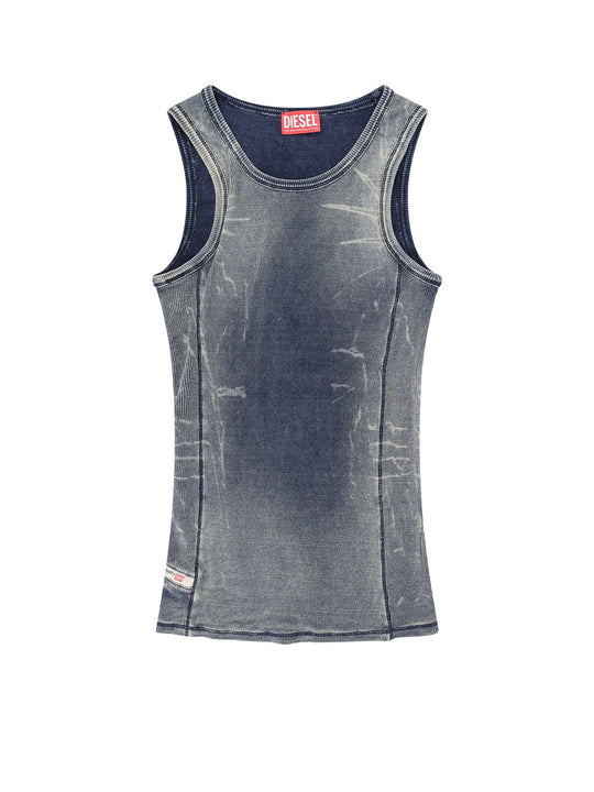 T-Go Stretch Cotton Top With Used Effect