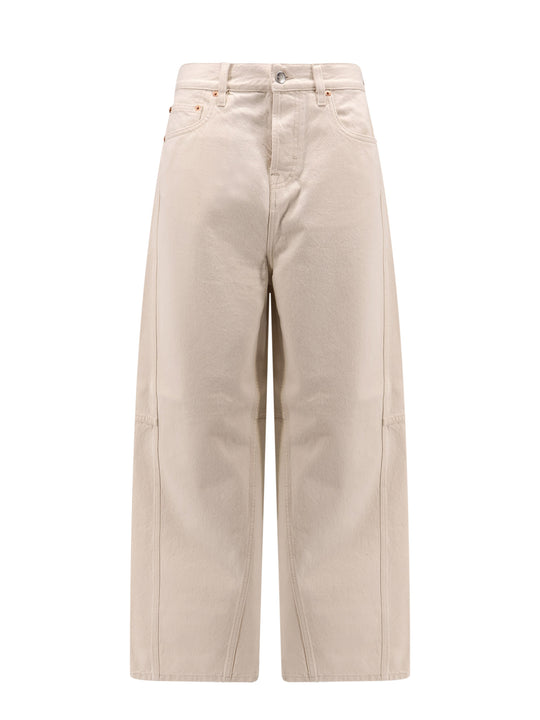 Baggy Cotton Trouser With Gucci Rosso Ancora Tag