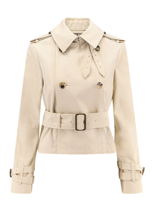 Nylon And Cotton Jacket With Check Lining