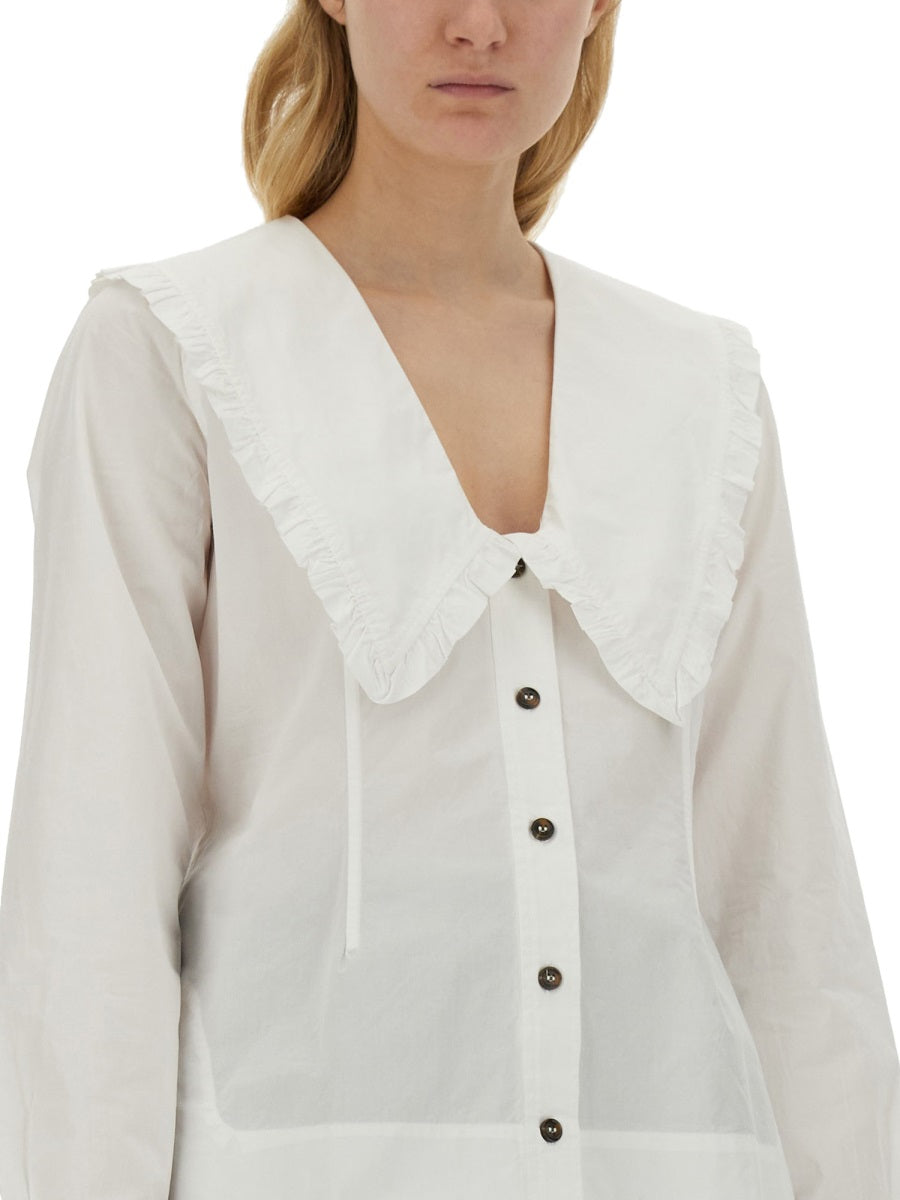 Ganni Shirts - White | Wanan Luxury