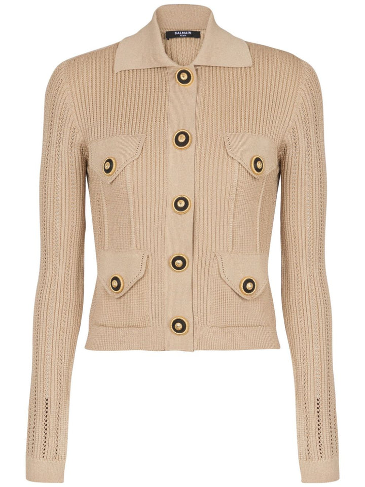 Balmain Cardigan - Brown | 6feabbcf6b3bf63ac485623e5be1798039ad5a2a
