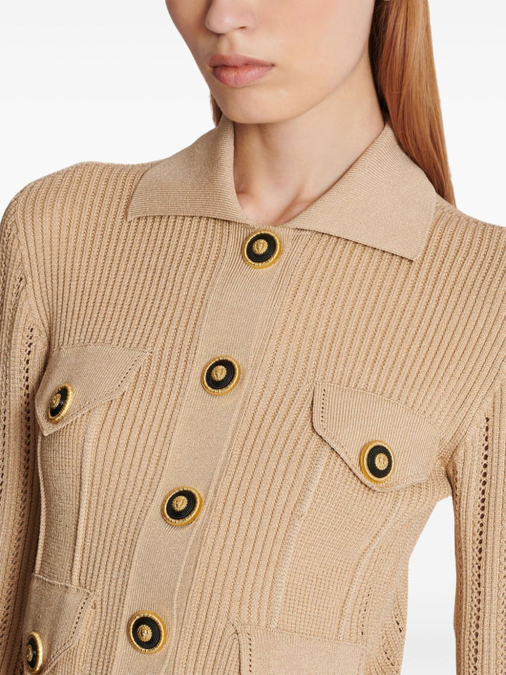 Balmain Cardigan - Brown | 13107c5dc197c8ee7d4ecc60652623633b99536b