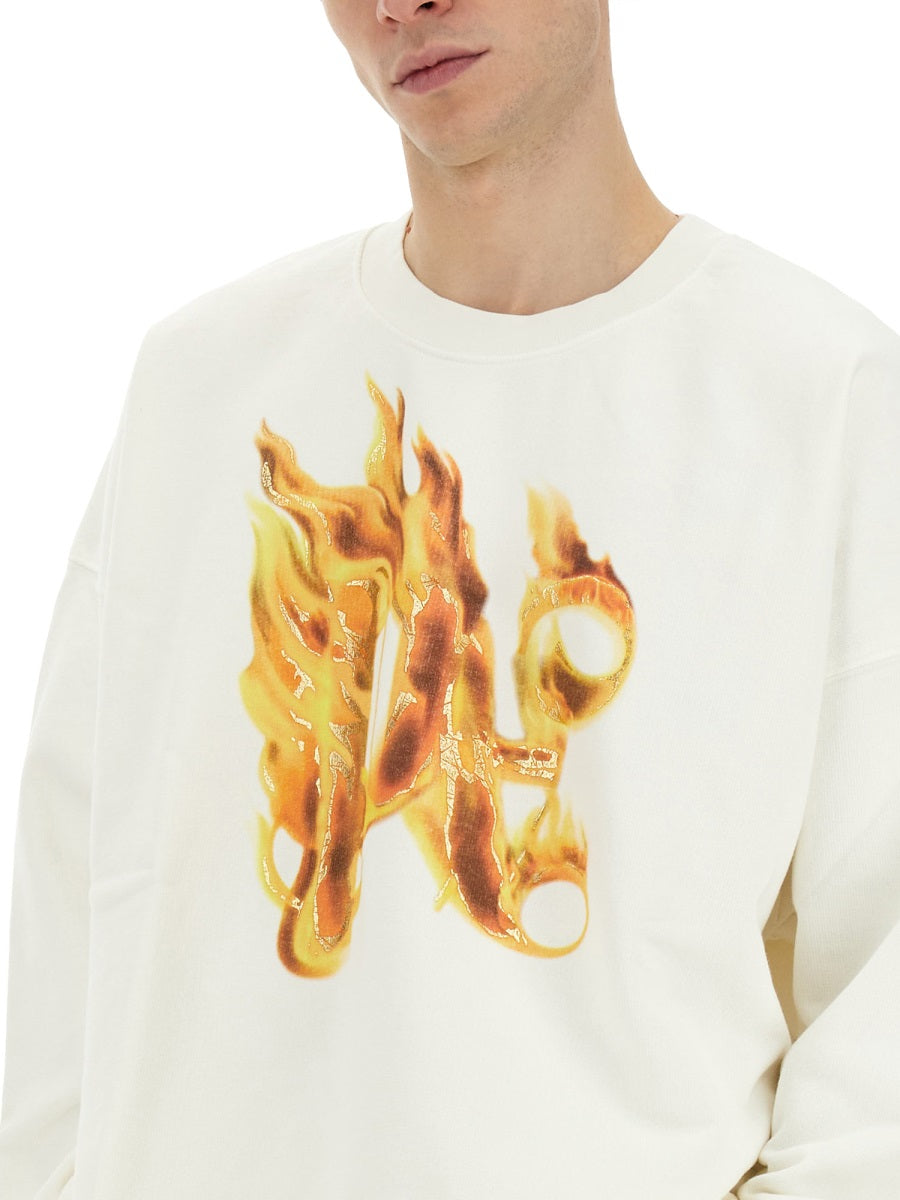 Palm Angels Sweatshirts - White | Wanan Luxury