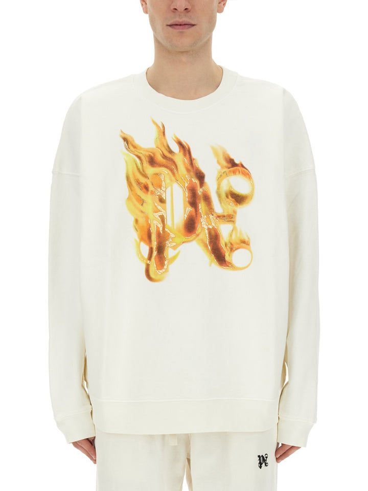 Palm Angels Sweatshirts - White | Wanan Luxury