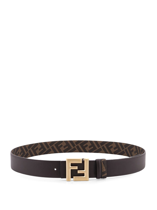 Reversible Leather And Ff Fabric Belt