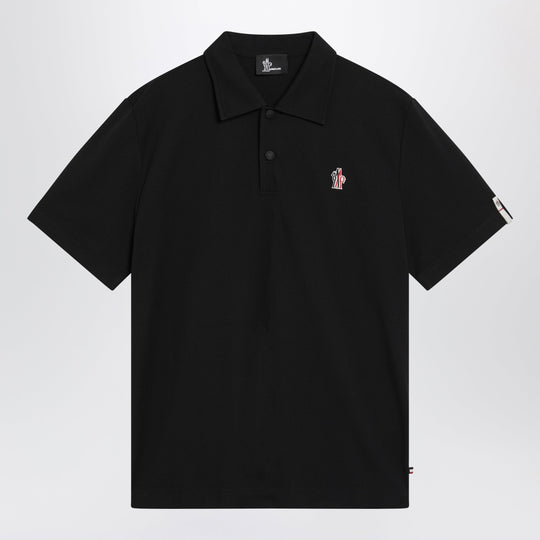 Black Polo Shirt With Logo Patch