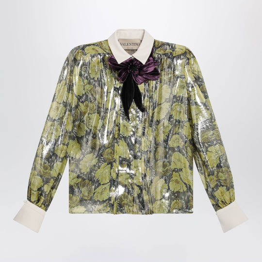 Shirt In Lurex With Après L’hiver Poppies Print
