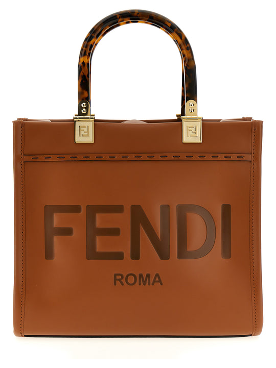 Fendi Sunshine Small Hand Bags Brown