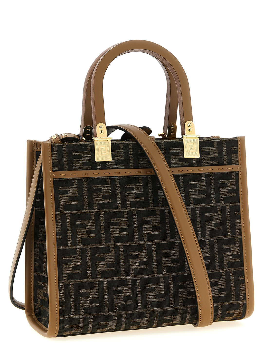 Fendi Sunshine Small Tote Bag - Brown | 05f69fe7f784afcef176af6cecfab2228ef2a5b4