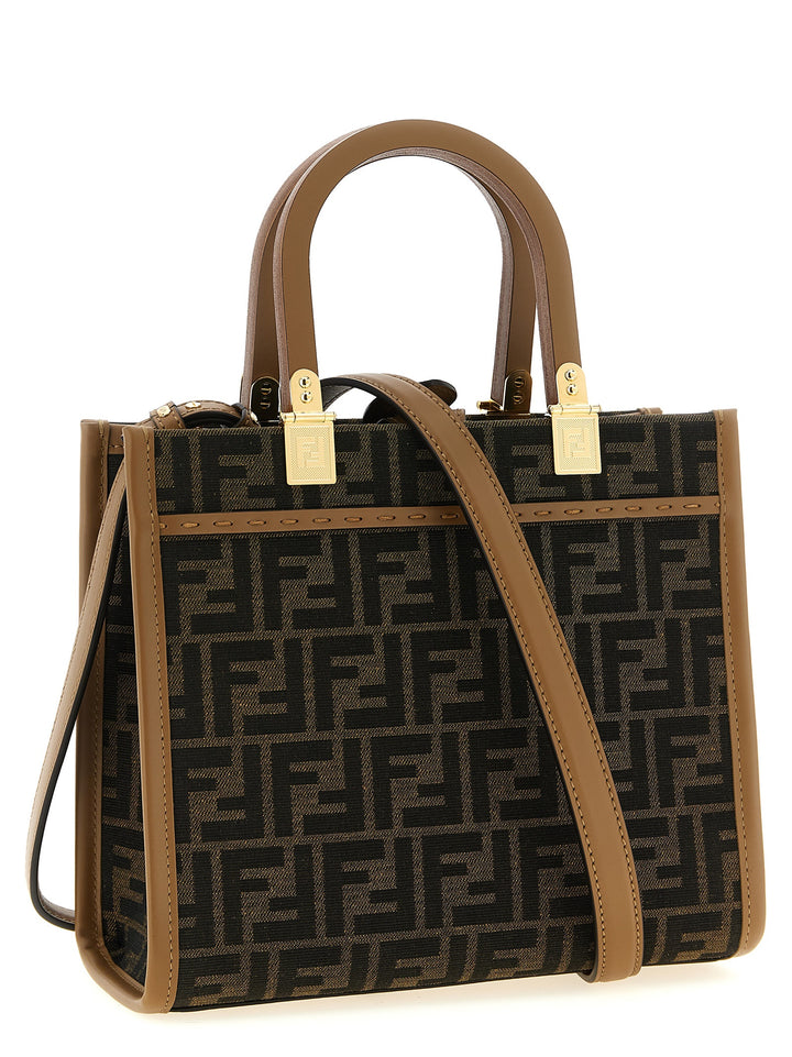 Fendi Sunshine Small Tote Bag - Brown | 05f69fe7f784afcef176af6cecfab2228ef2a5b4