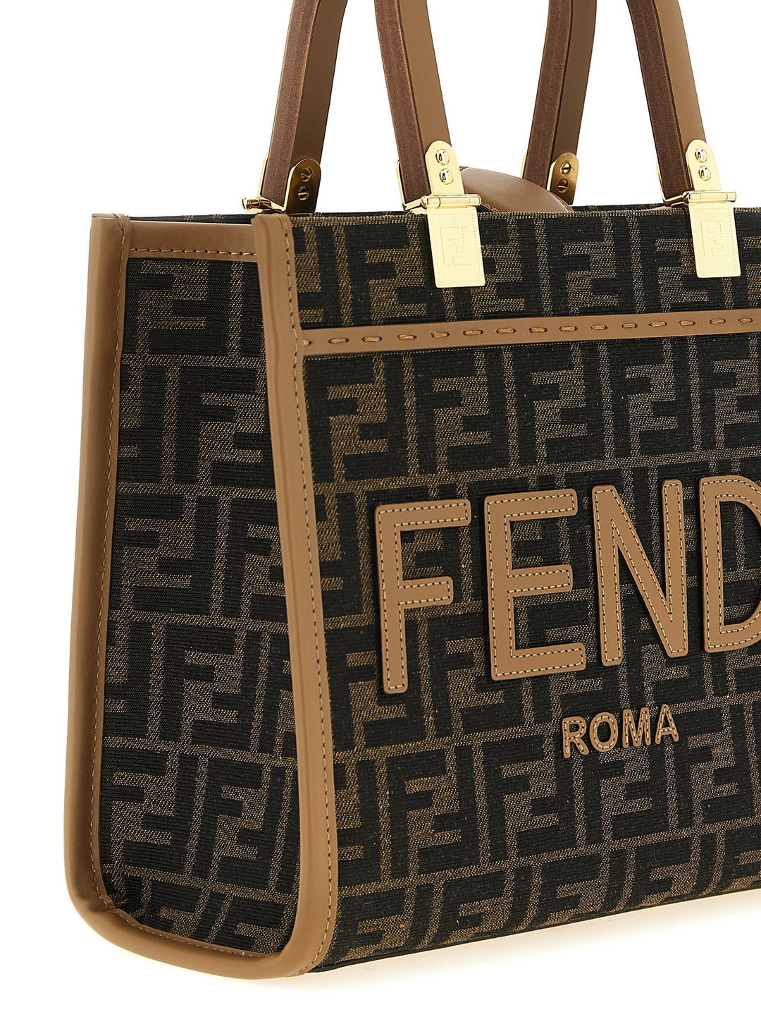 Fendi Sunshine Small Tote Bag - Brown | 955ded3643d8a0acbe279965008bf5bc45c0c1f1