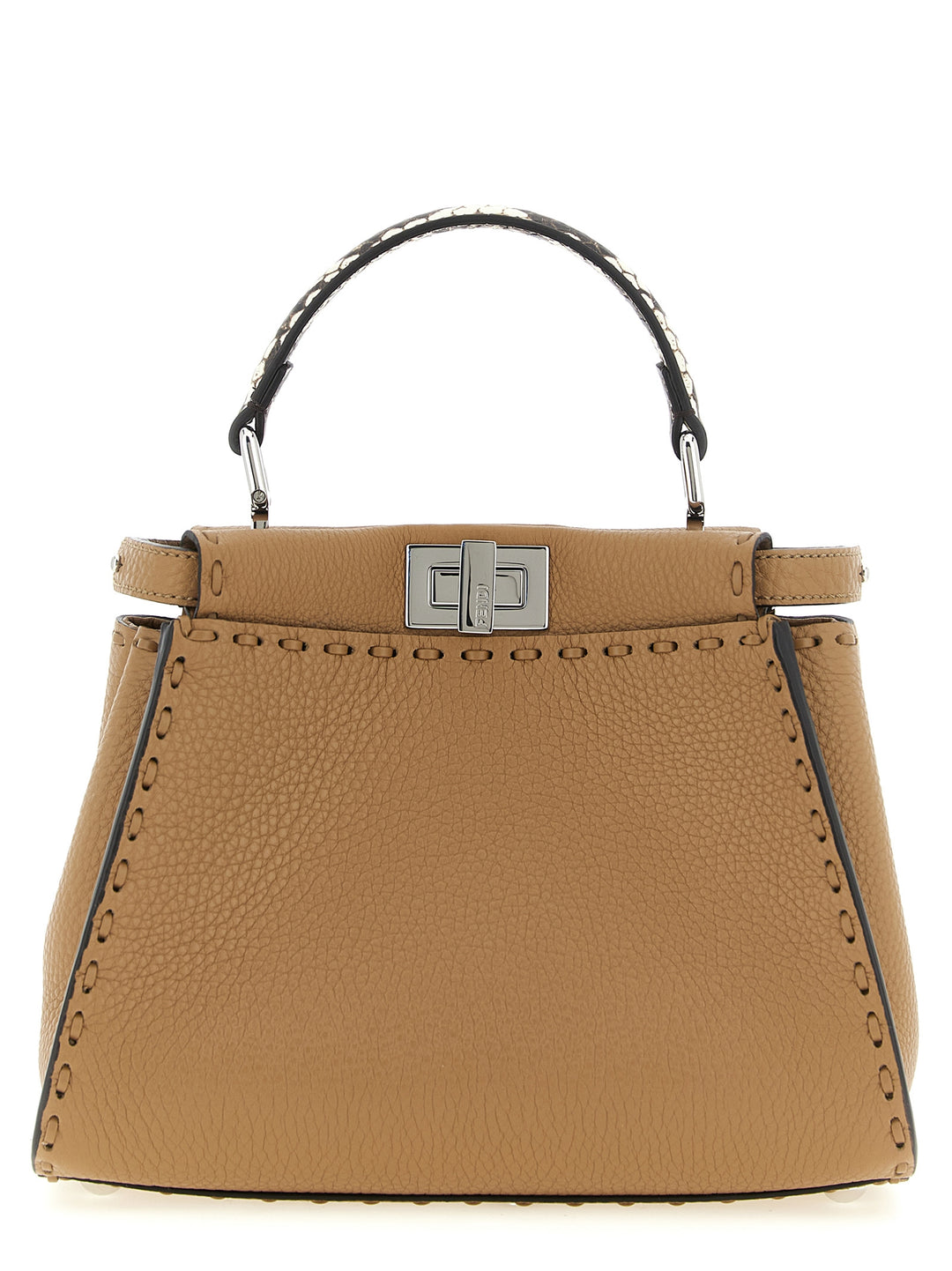Fendi Peekaboo Hand Bags - Beige | 2196506d8fd8567403c2deefec6c56a571a85ec1
