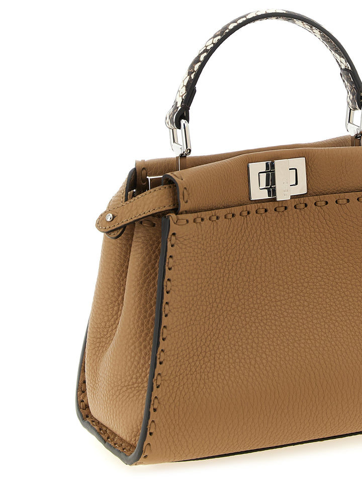 Fendi Peekaboo Hand Bags - Beige | 0206cb901d0c24260e27fd9d8783738e8a2c621e