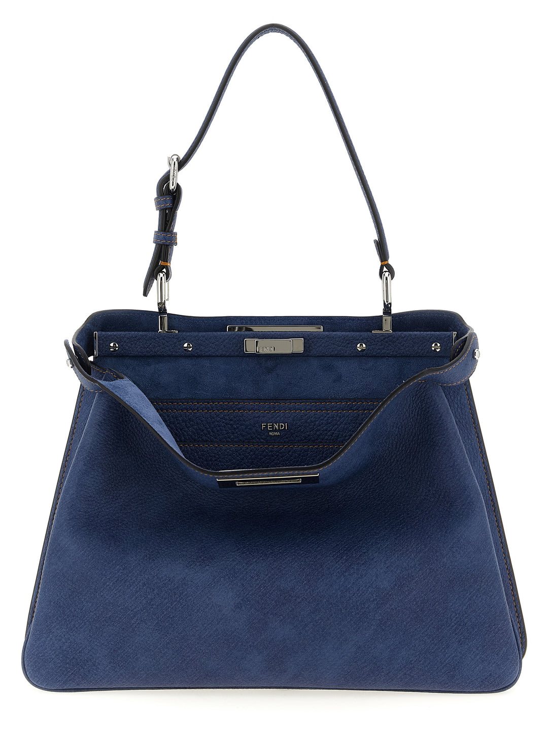 Fendi Peekaboo Soft Medium Shoulder Bags - Blue | 8254f6fb5b5d1bda38d2d7cb1f1acd11086c2969