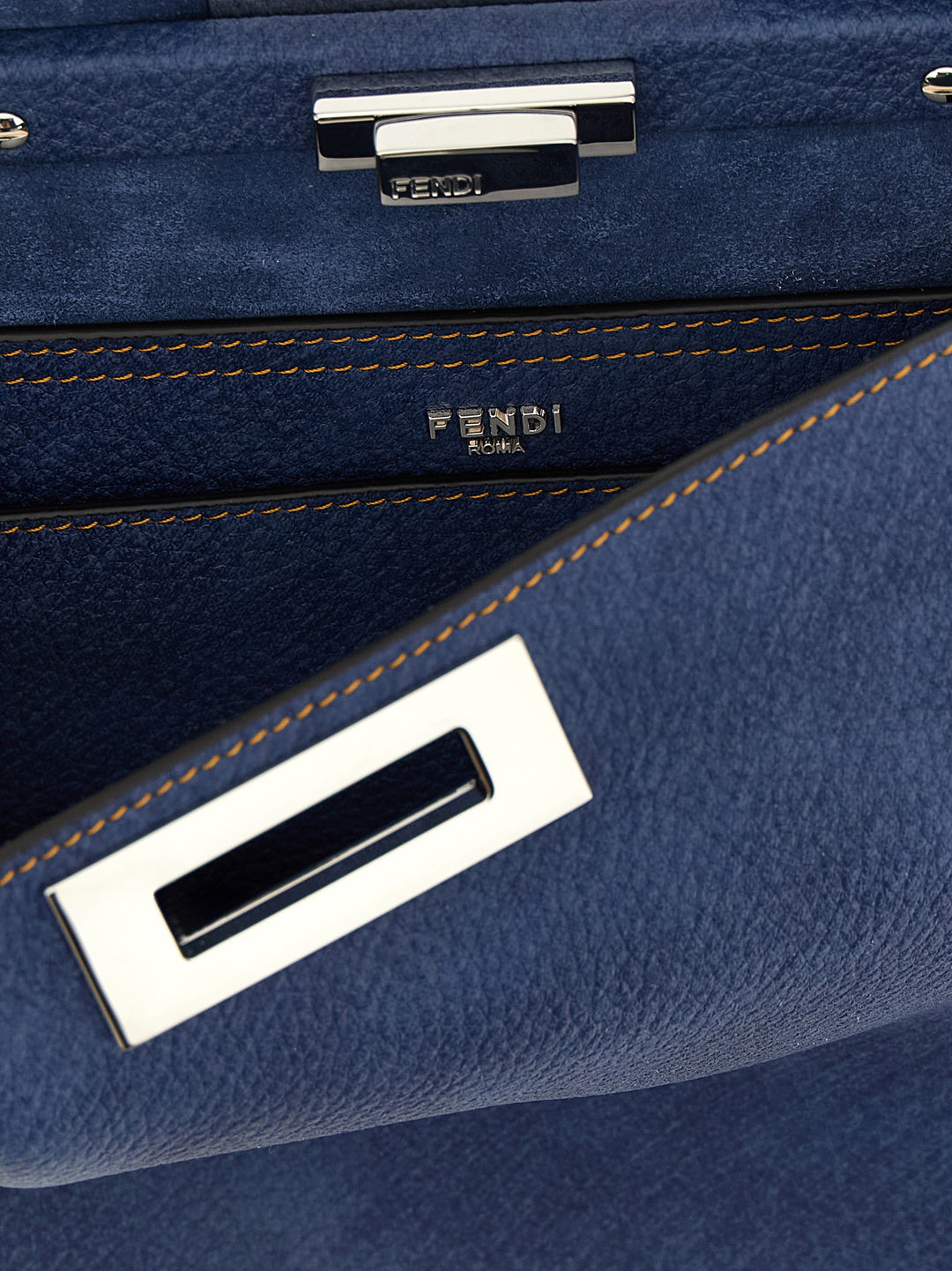 Fendi Peekaboo Soft Medium Shoulder Bags - Blue | 1b48dd279fc6788530d92d853f1ac7c246f1c897