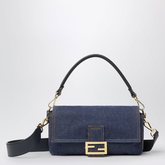 Baguette Bag In Dark Blue Denim