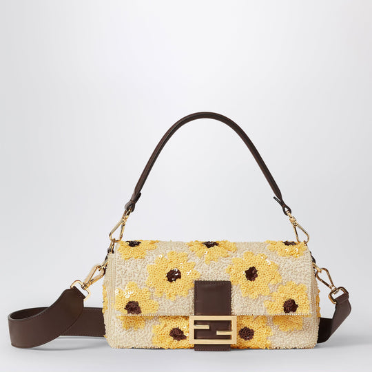 Baguette Bag Embroidered With Multicoloured Sequins And Beads