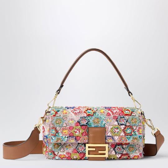 Baguette Bag With Multicoloured Beadwork