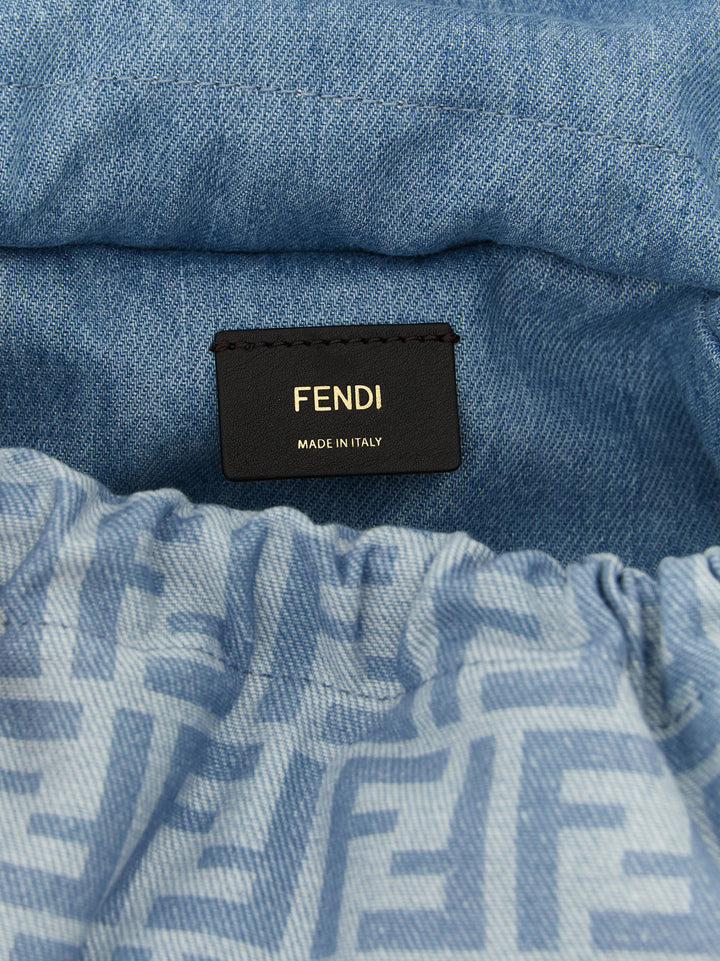 Fendi Mamma Baguette Shoulder Bags - Light Blue | 076d5084d4484dca3ba73d7406be8f093f09ed11
