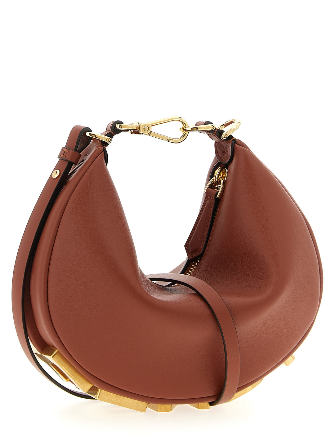 Fendi Fendigraphy Hand Bags - Brown | 85984d3ec4c796a028e289ade735a3e118d6efd2