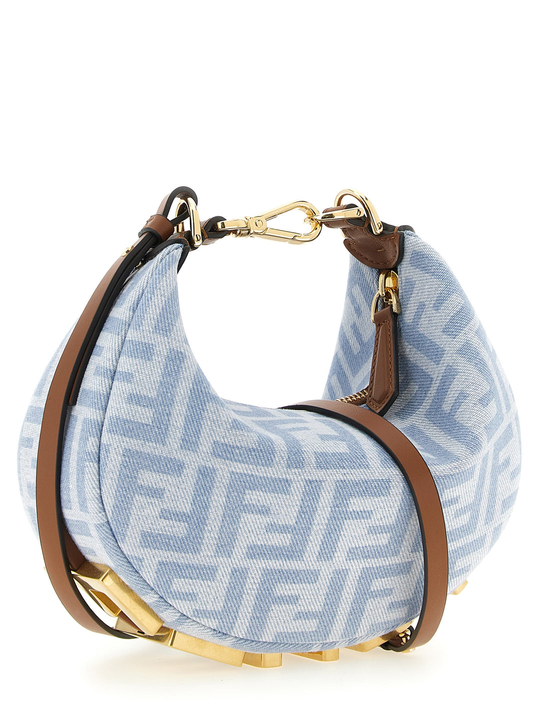 Fendi Fendigraphy Hand Bags - Light Blue | a4956a5015a39b01155ecb14cab8f261cbb3c6dd