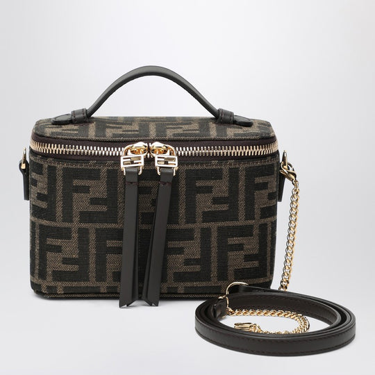 Tobacco Brown Ff Jacquard Fendi Vanity Bag
