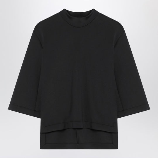 Black Top With Asymmetric Hem