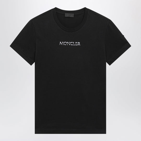 Black Cotton T-Shirt With Logo