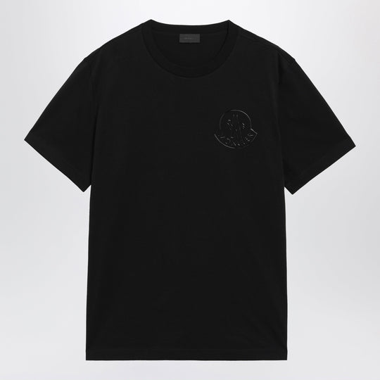 Black Cotton T-Shirt With Logo