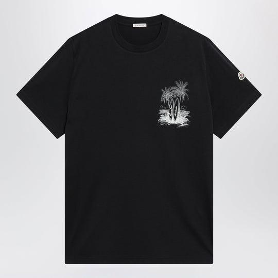 Navy Blue T-Shirt With Logo Print