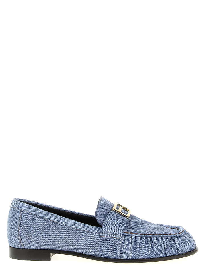 Fendi Baguette Loafers - Light Blue | 82f6391c5d0073b05f97d01ed6b5a26c3109f213