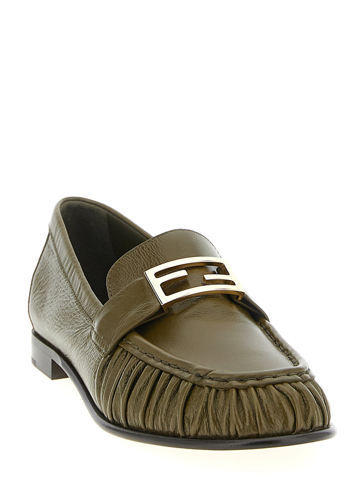 Fendi Baguette Loafers - Green | 1be2e5e8a7ea731ef050a60bf0ef68a8bc7f8636