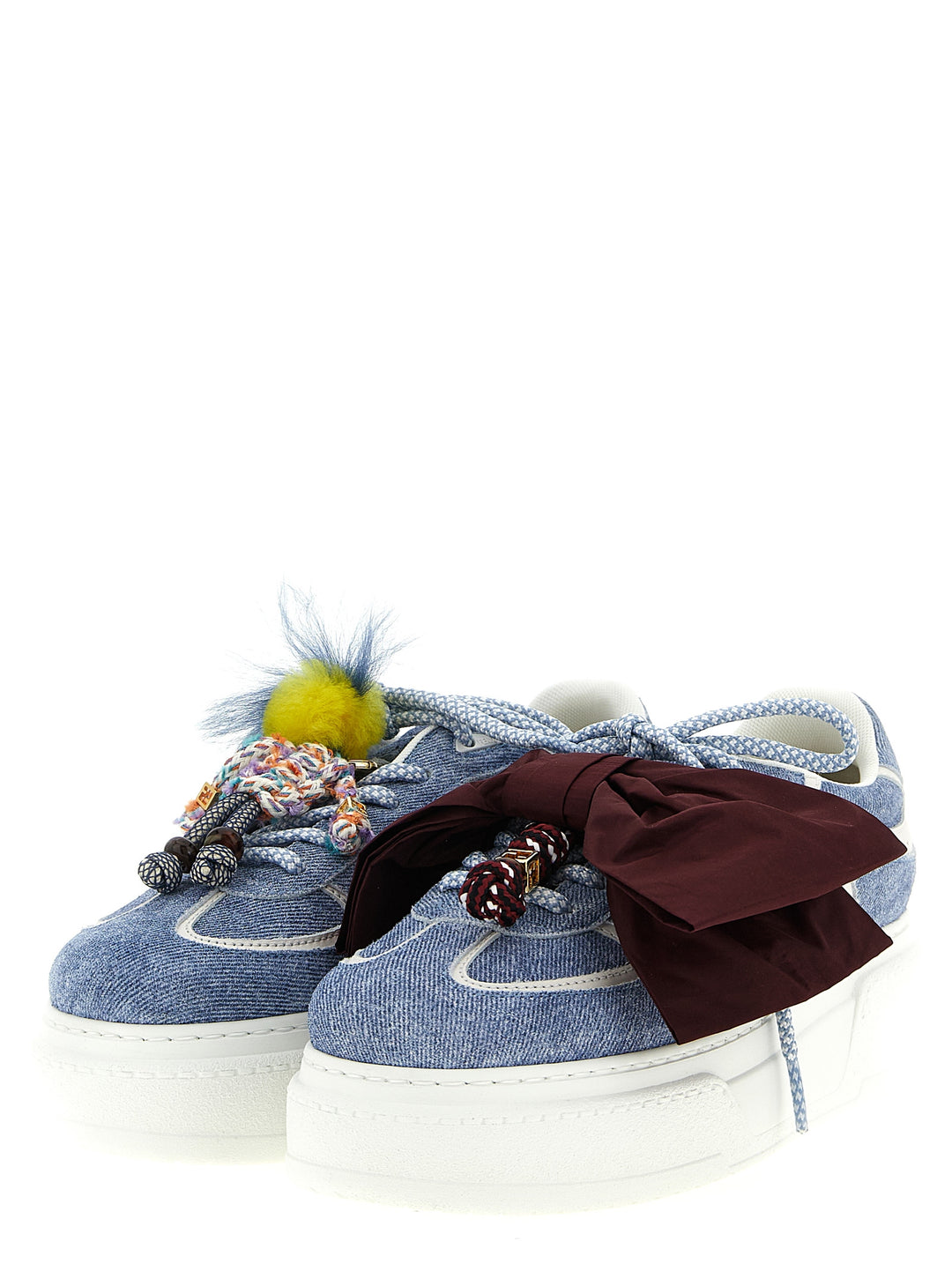 Fendi Fendi Match Sneakers - Light Blue | bec935ad46257df640370a1ba196f2473ecf5fff