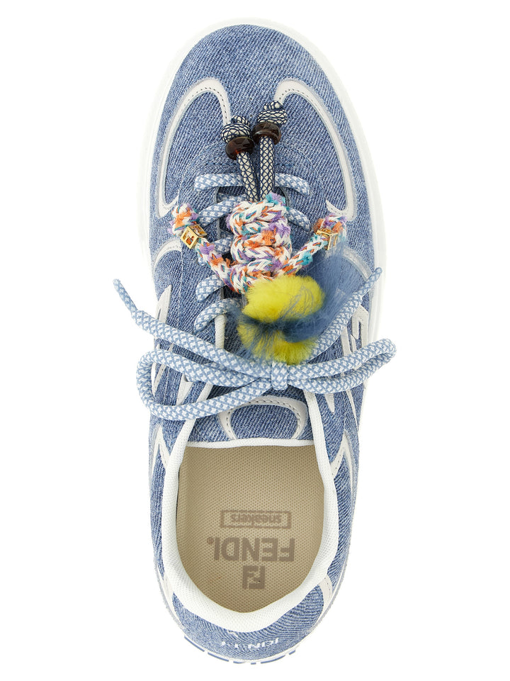 Fendi Fendi Match Sneakers - Light Blue | 804ae84100510ac7b3c90dd8f17fc71d56e64030