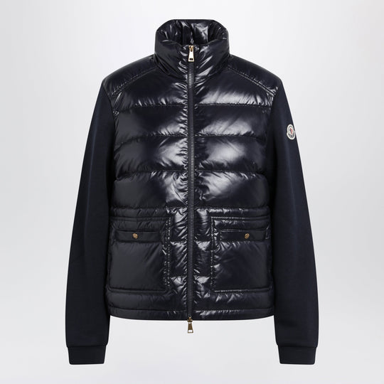 Navy Padded Zip-Up Sweatshirt