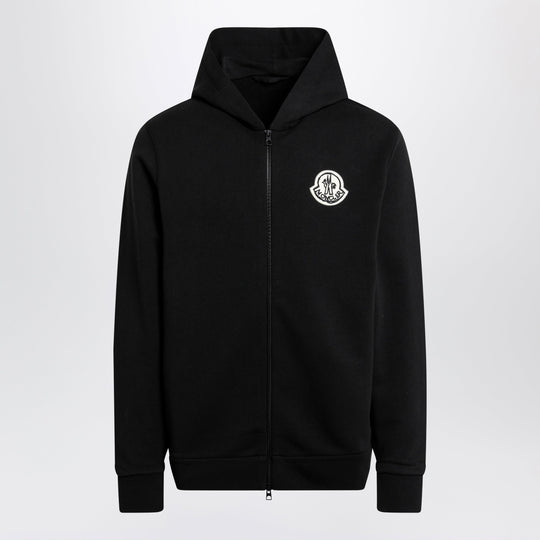 Black Cotton Hoodie With Logo