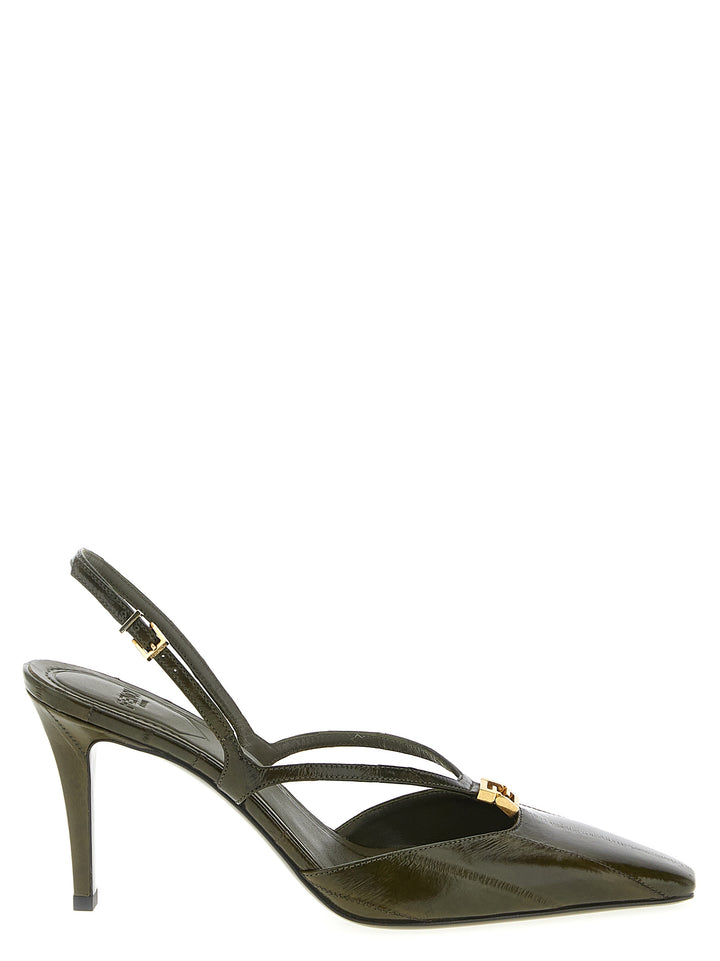 Fendi Fendi Ffold Pumps - Green | 6d50224749dba9286207178dc2874d2f826f3a40